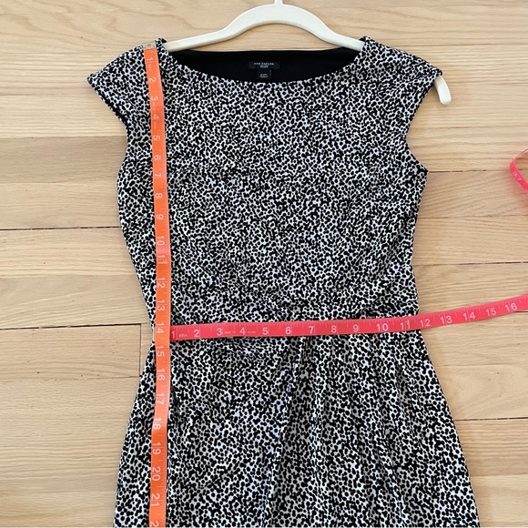 Ann Taylor white and Black Spotted Cap Sleeve Mini Dress XS petite - Picture 9 of 12